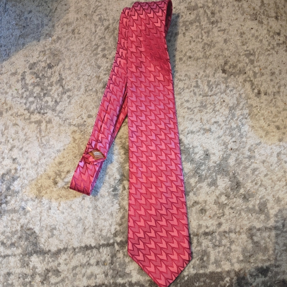 Michael Kors Pink Patterned Silk Necktie NWOT